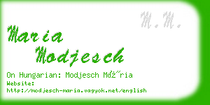 maria modjesch business card